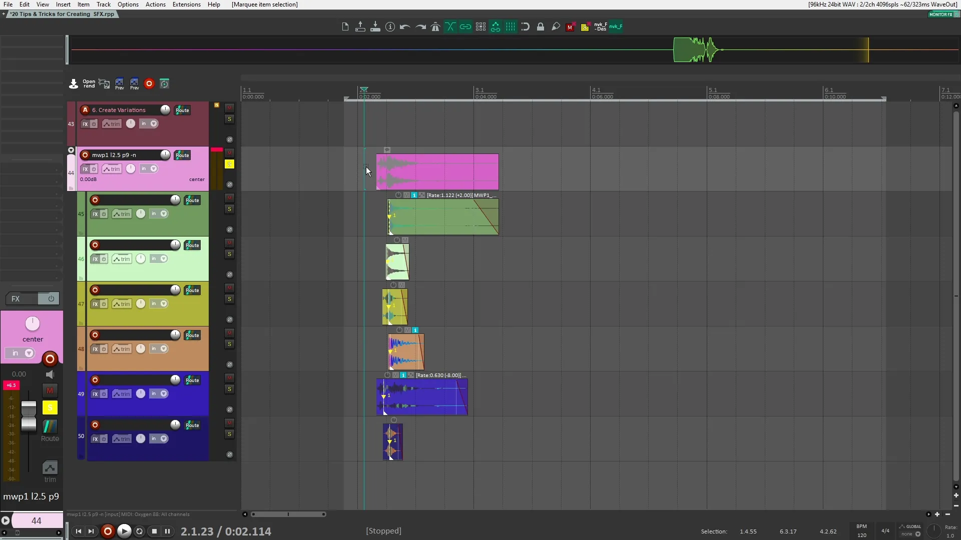 Creating variations example