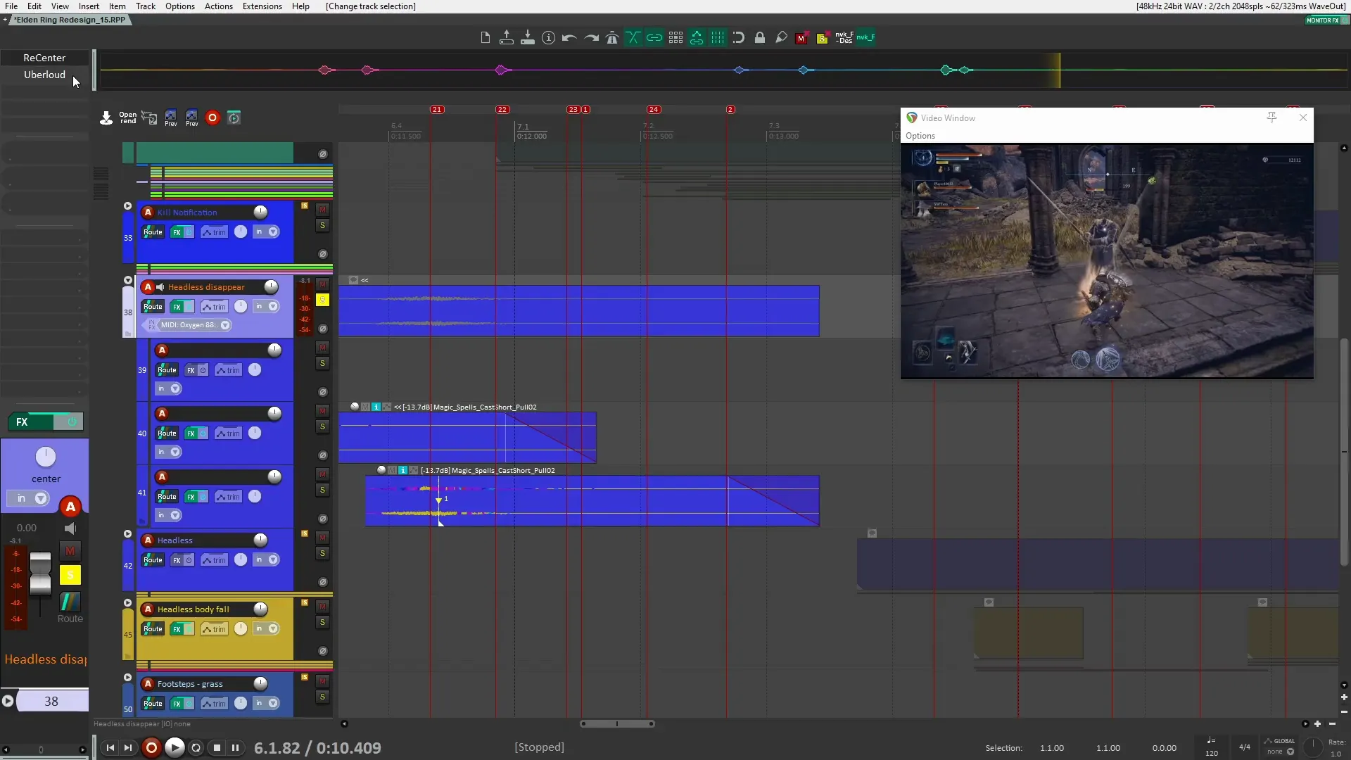 Enemy appear/disappear sound design