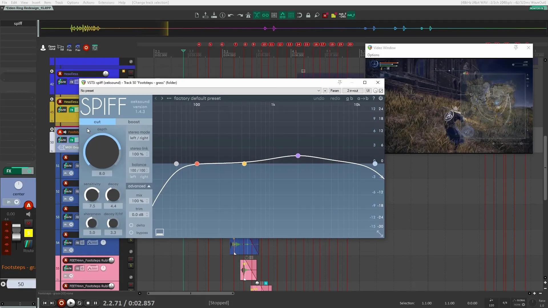 Footstep audio design