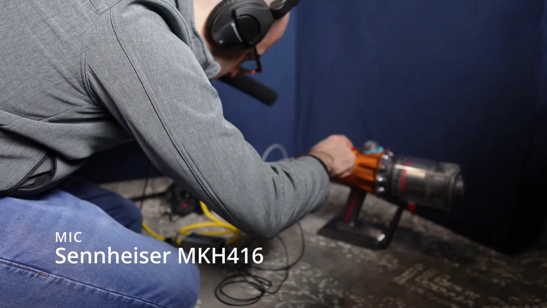 Dyson vacuum setup for recording