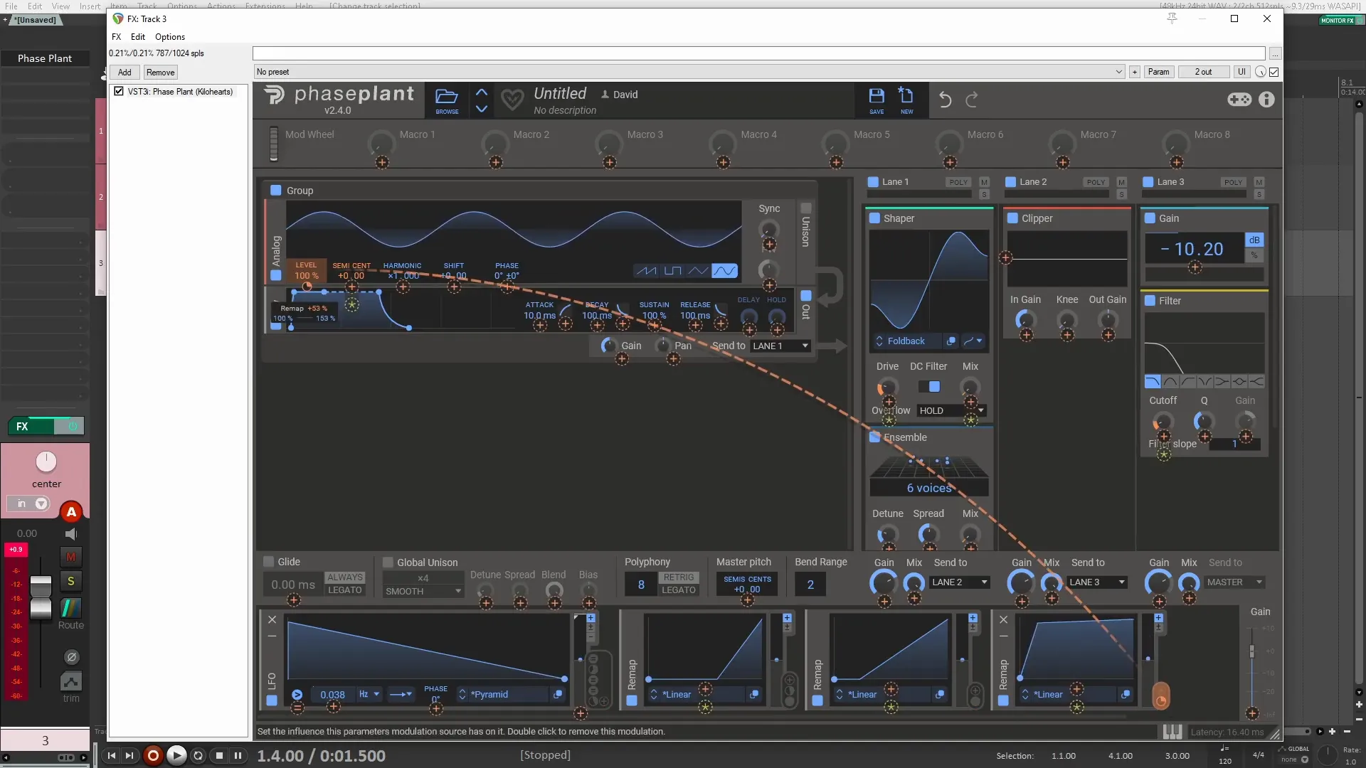 Controlling volume over time