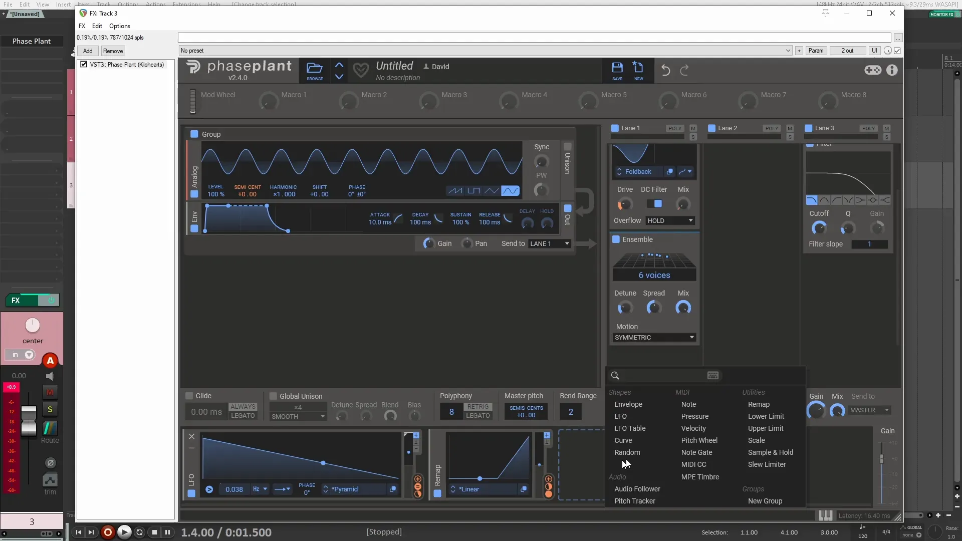 Using the Ensemble effect for detuning