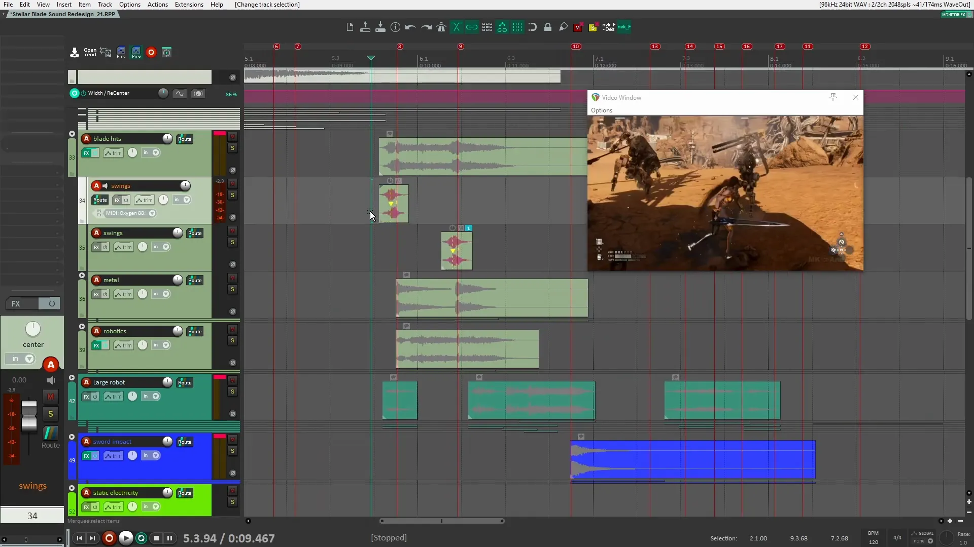 Additional metal hit sounds