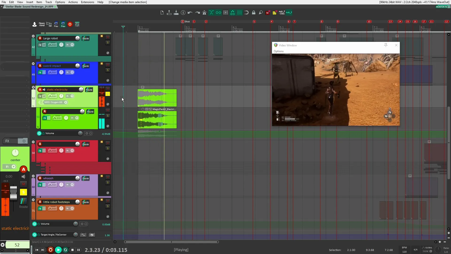 Electrical static sound processing