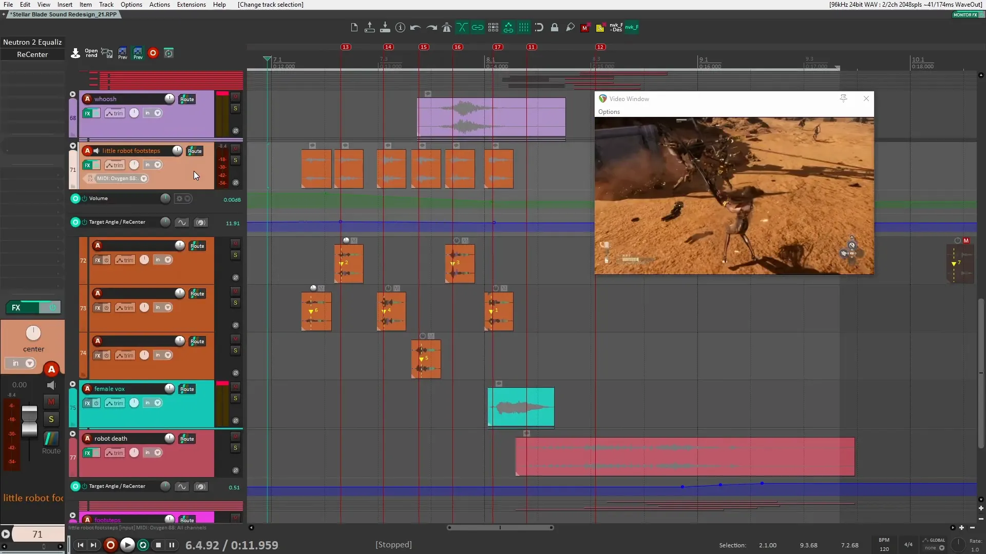 Robot footsteps sounds