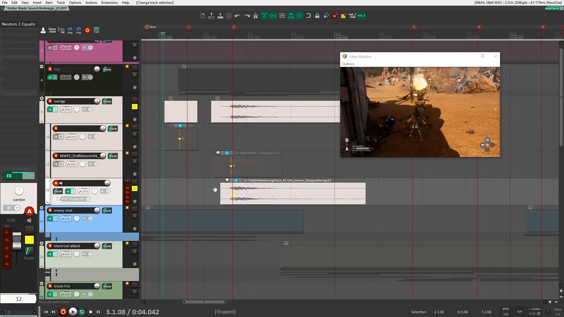 Swing sound effects from weapons pack