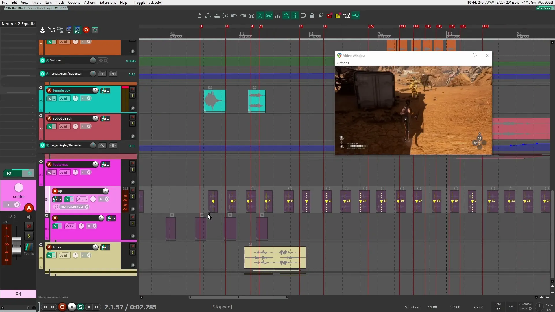 Foley sounds in sound design