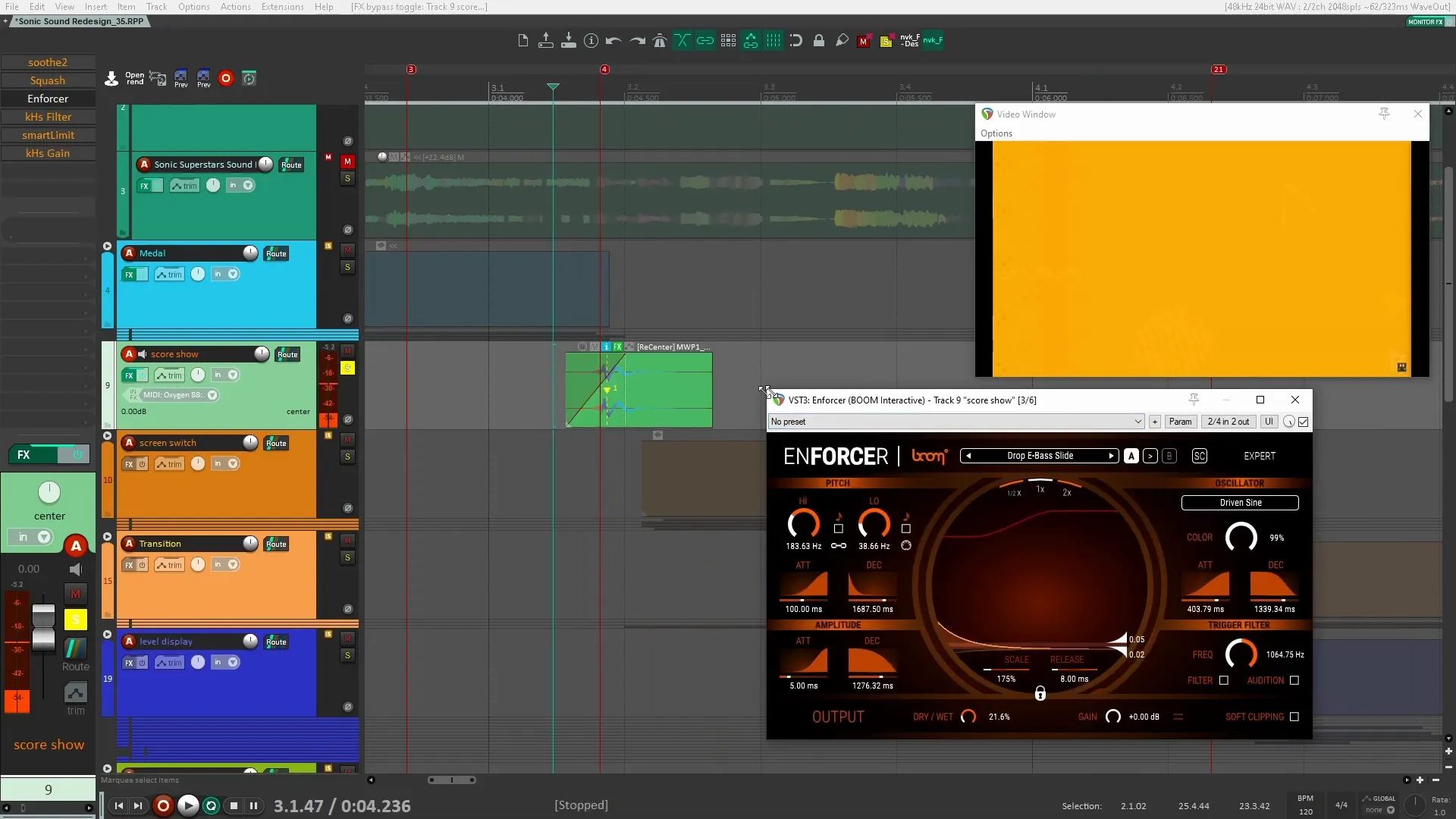 Score display sound effect