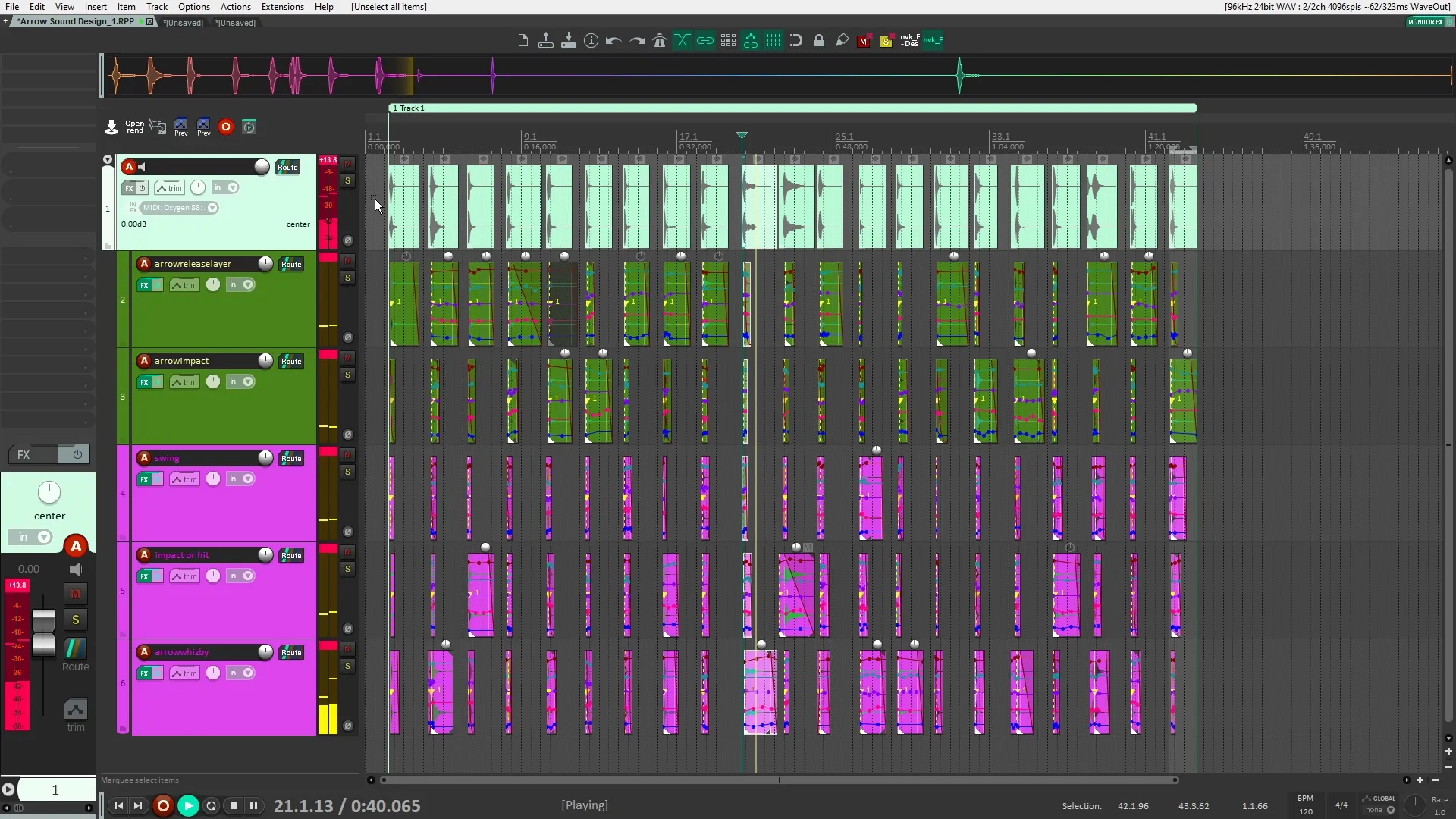 Final sound design adjustments