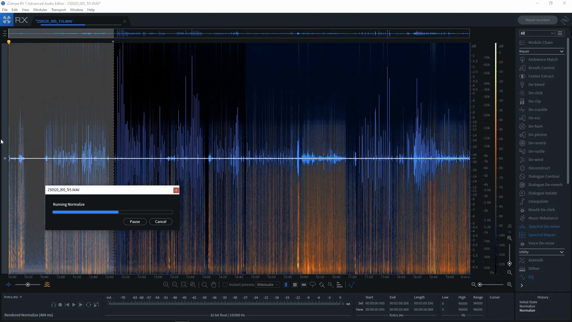 Normalizing audio levels in RX