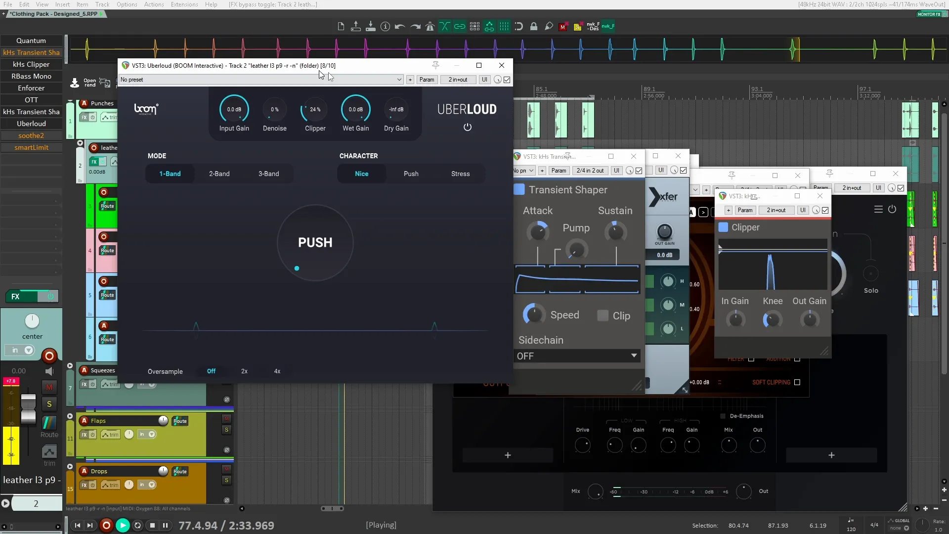 Applying effects to enhance Foley sounds