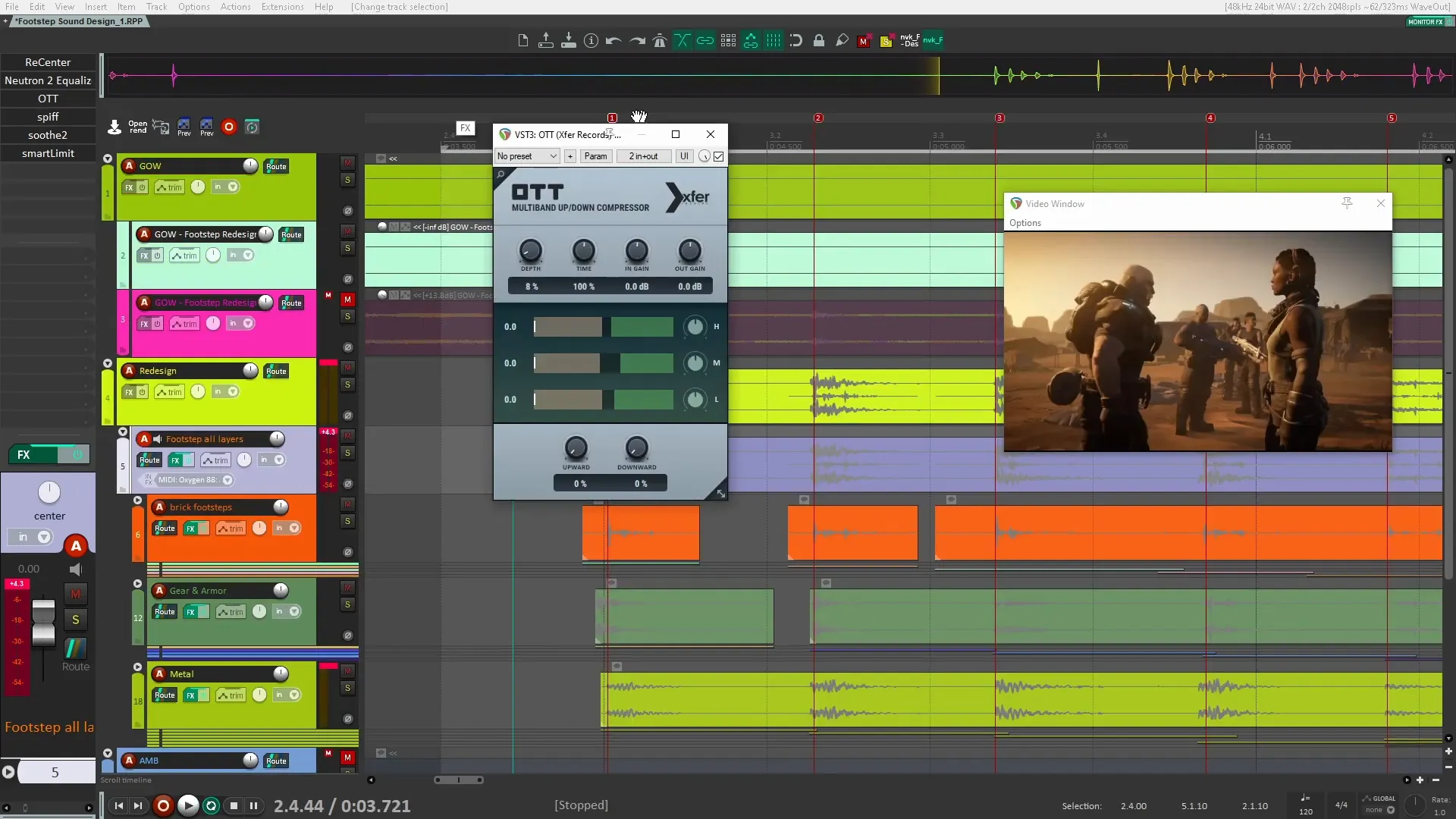 Final adjustments using OTT and Spiff