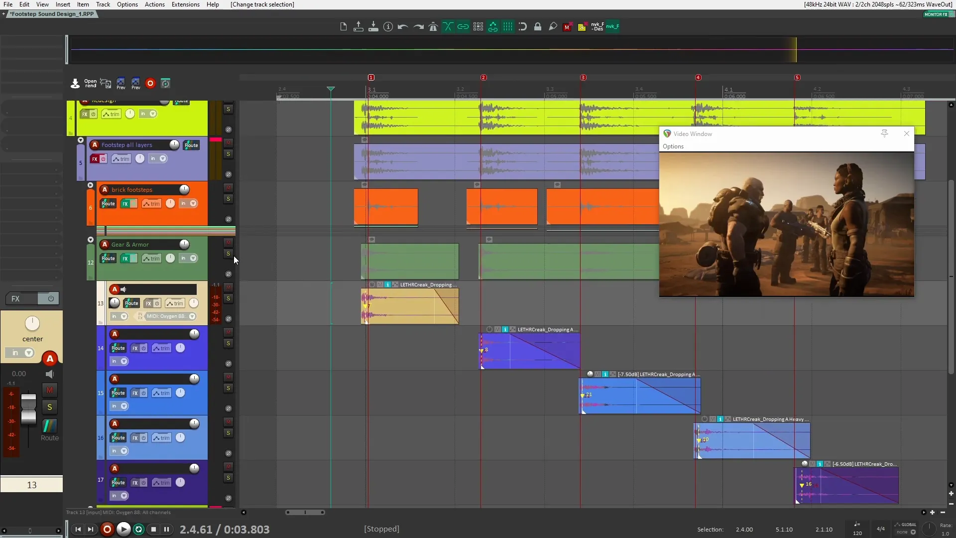 Layering clothing and gear sounds