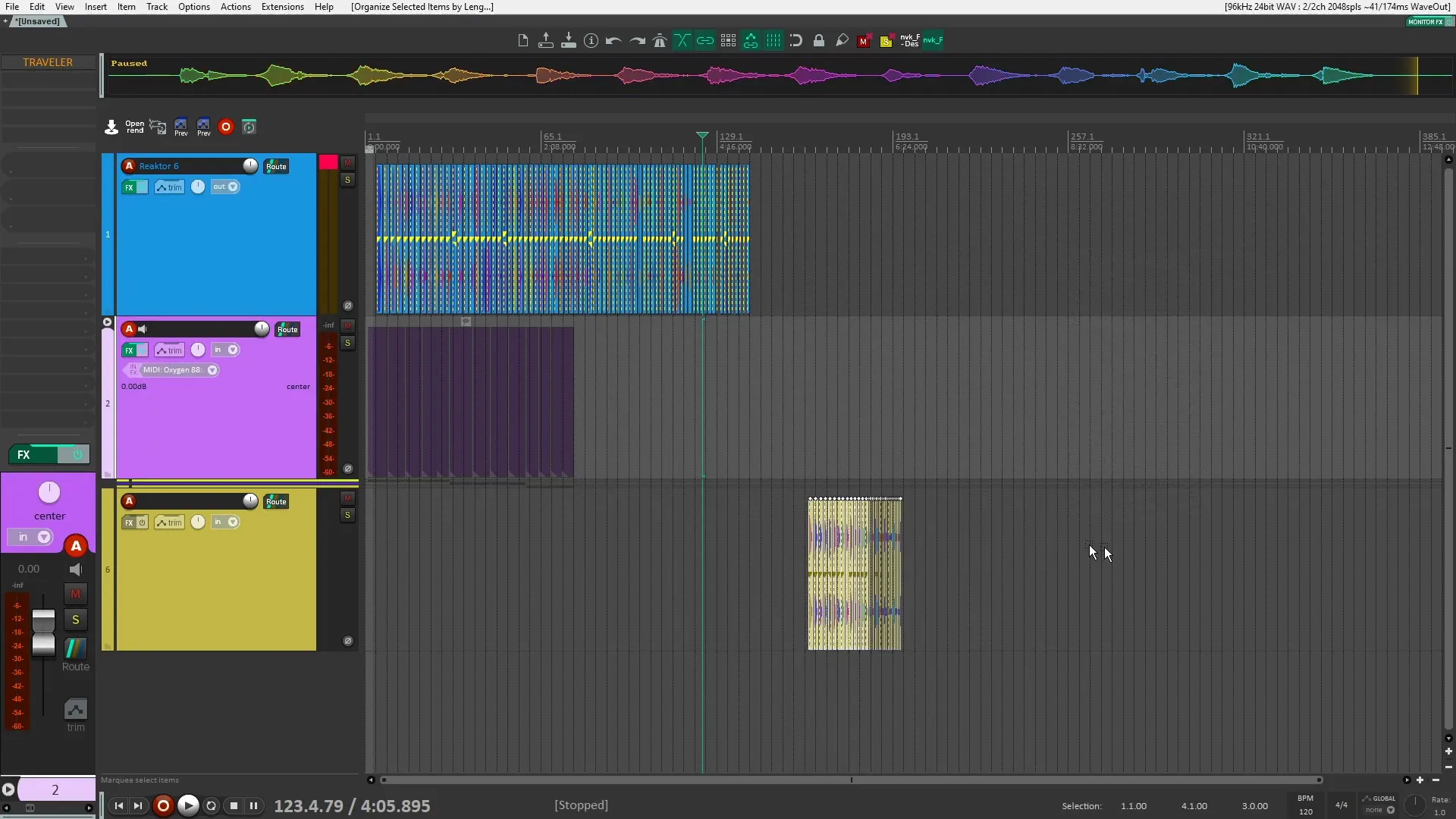 Exporting final sounds