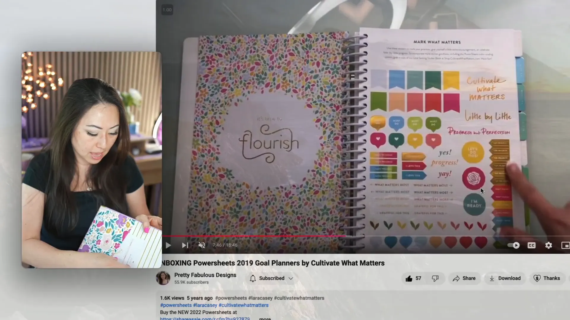 Sticker book from 2019 PowerSheets