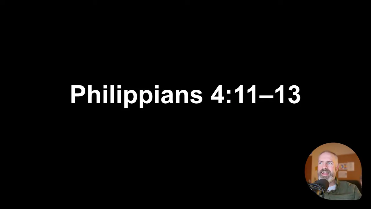 Black slide showing the scripture reference 