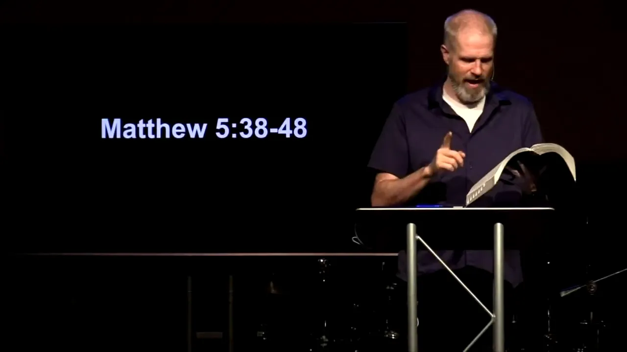Jesus teaching about turning the other cheek and going the extra mile