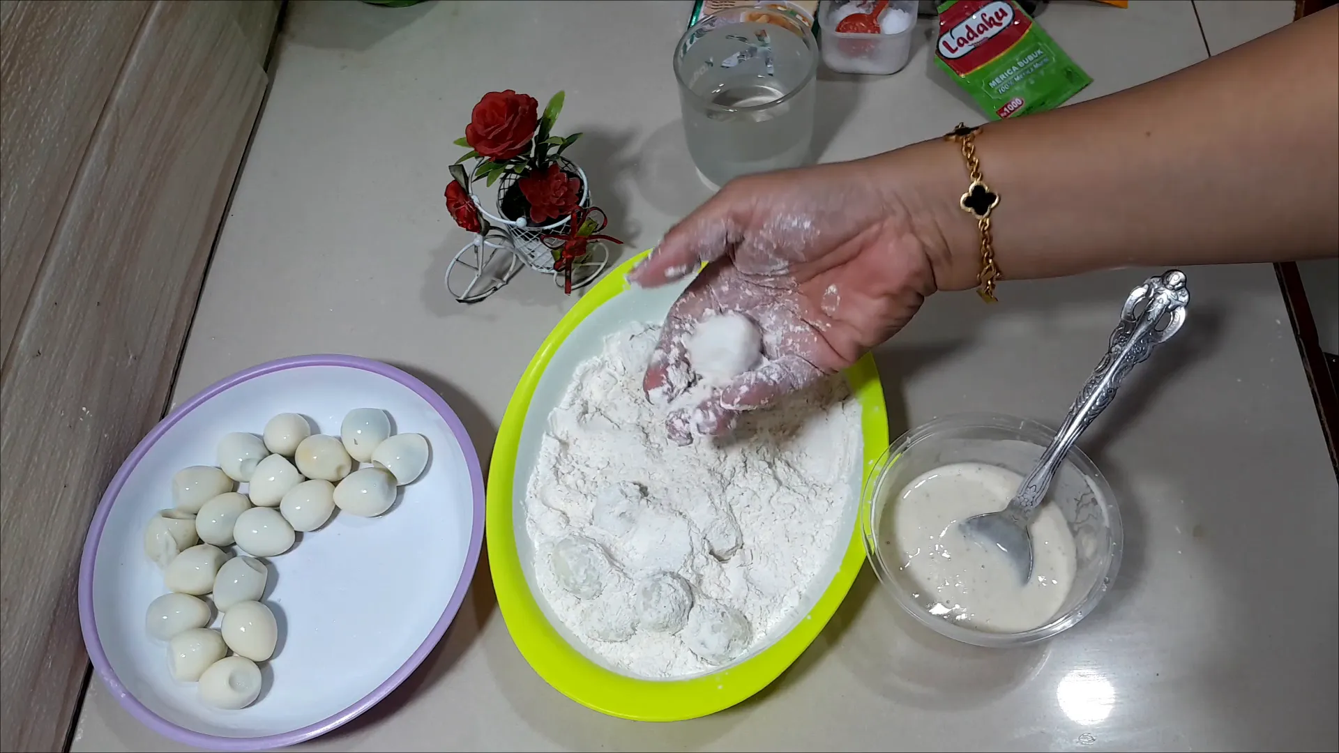Hasil akhir chicken telur puyuh yang krispi dan lezat
