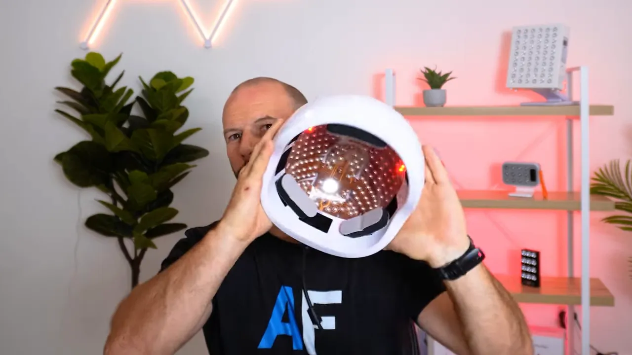 Two masks side-by-side: one dim, one very bright