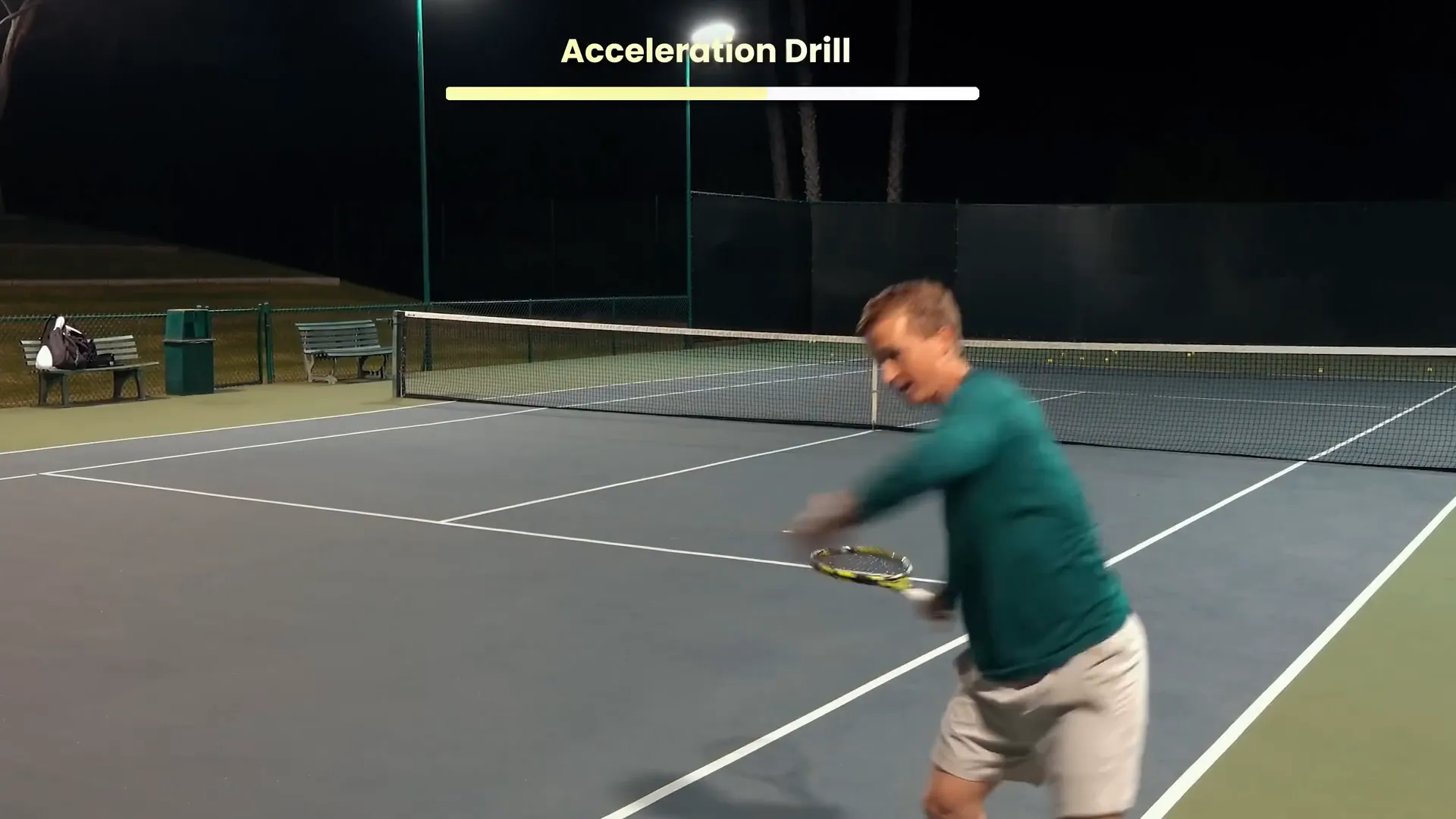 Forehand acceleration drill focusing on relaxed wrist and activated shoulder