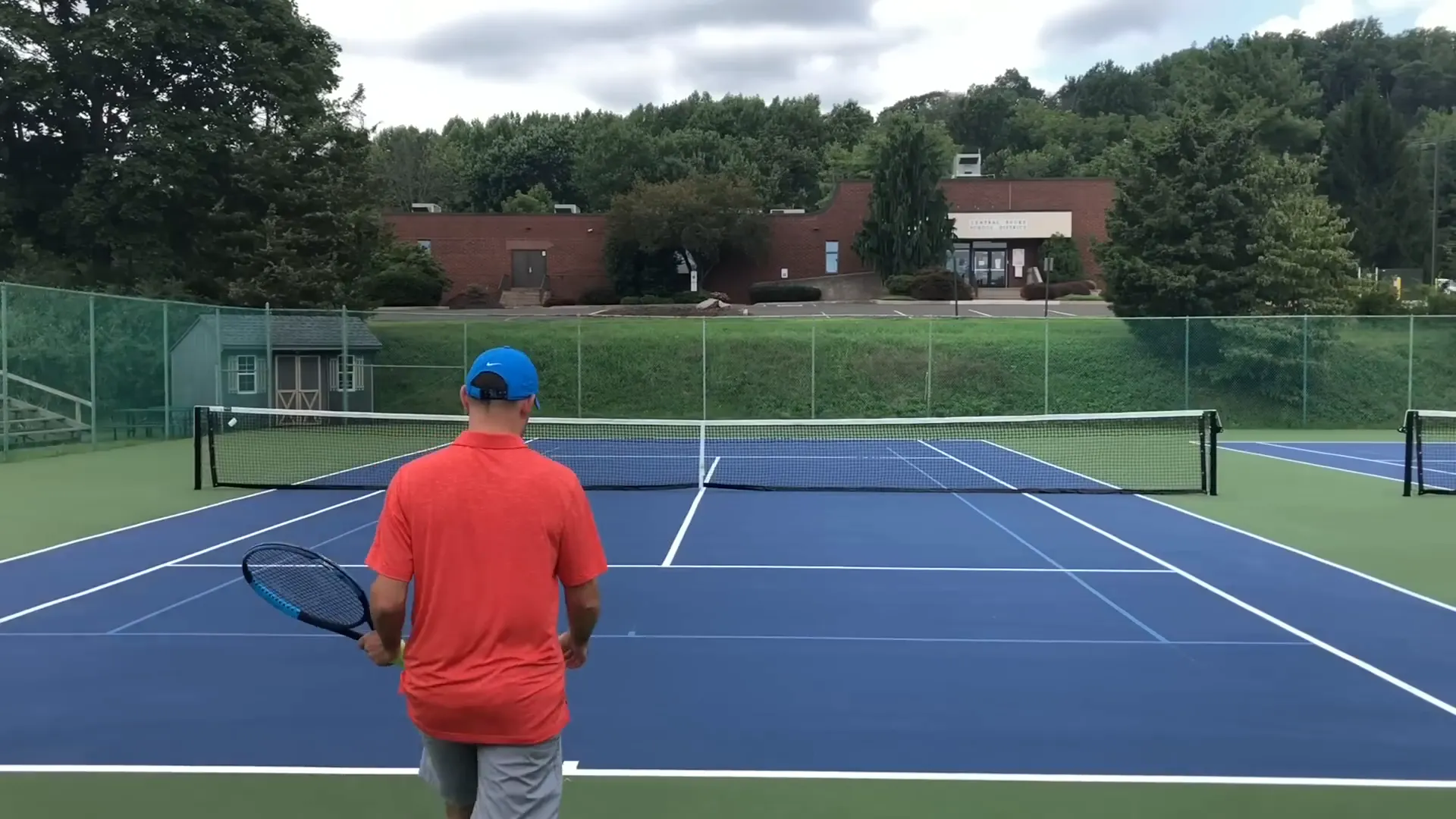 Player's feet positioned correctly before serve
