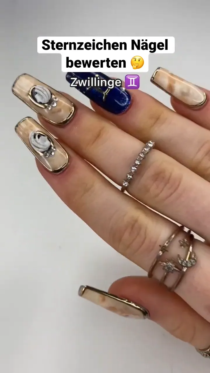 Zwillinge-Nägel Design
