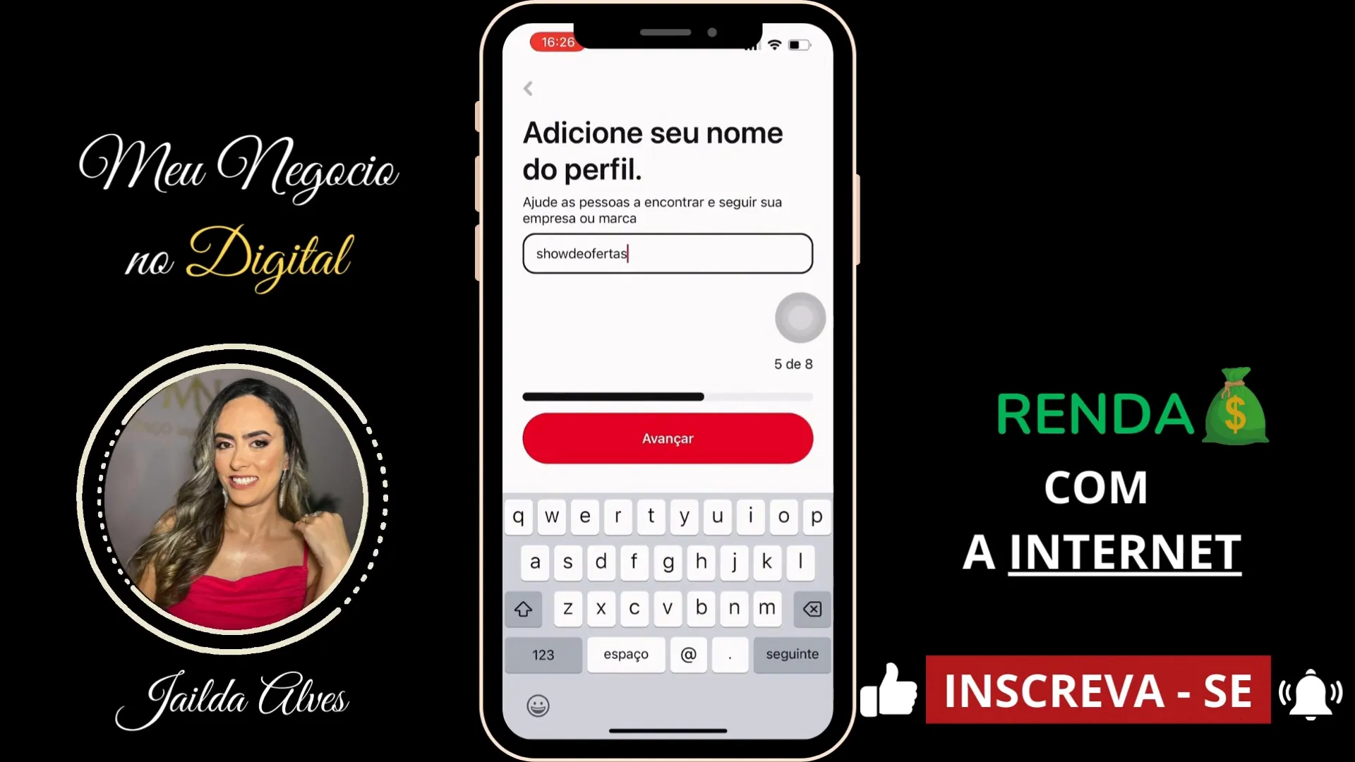 Exemplo de nome de perfil criativo