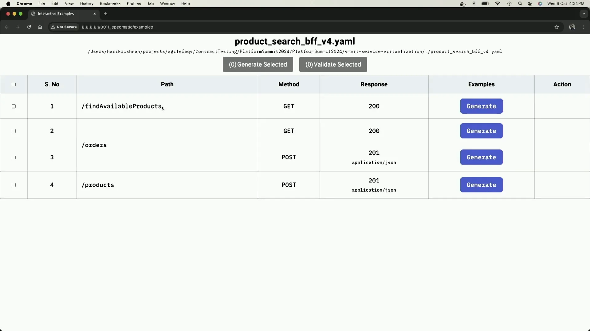 Demonstration of setting up a stub server