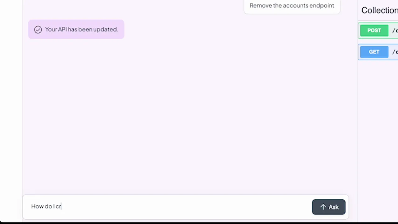 Genie's virtual service showing logs of an API request