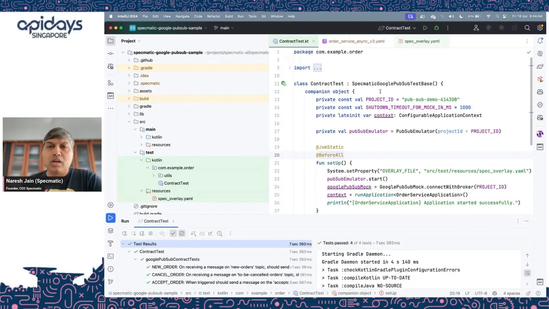 Running contract tests on Google PubSub emulator