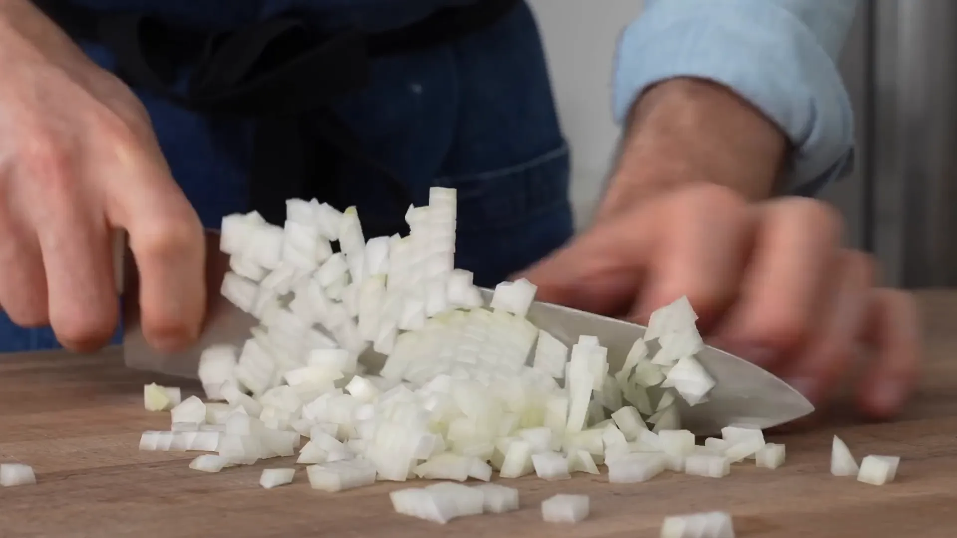 Diced onion and poblano pepper