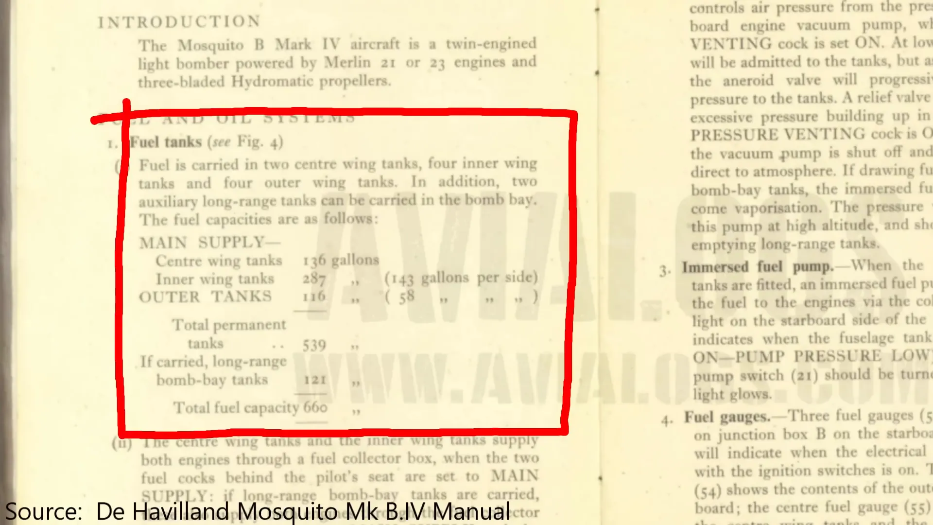Fuel capacity constraints of the Mosquito