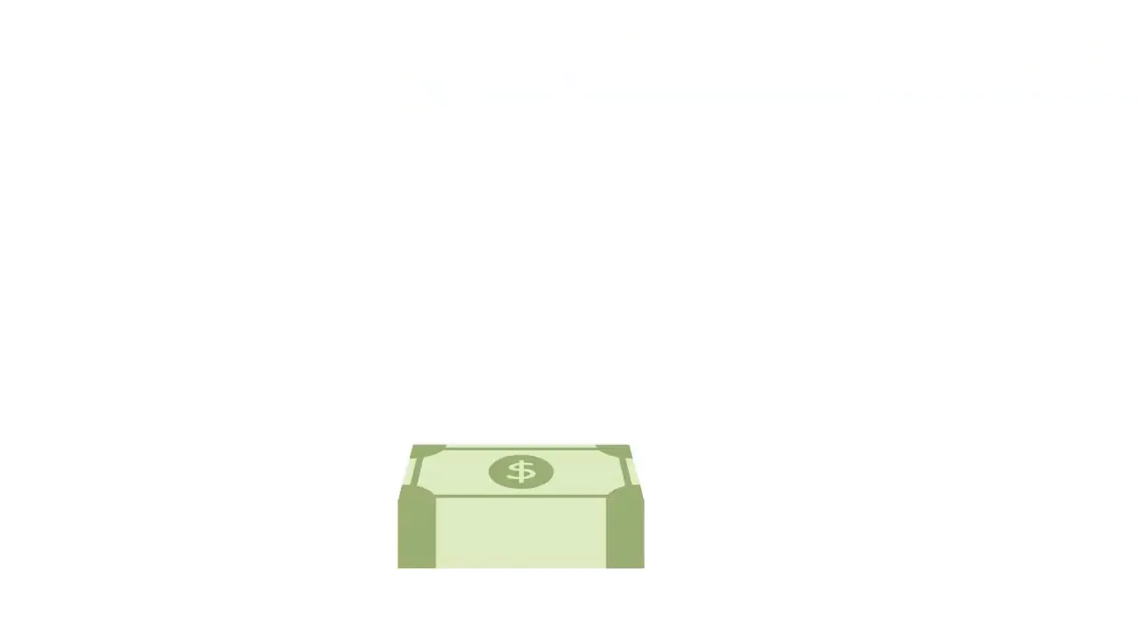 Stack of cash icon representing investment, returns, and predictable revenue