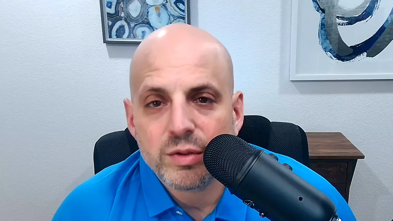 Podcast host explaining the 10 percent debt service reduction requirement for SBA 7A refinancing