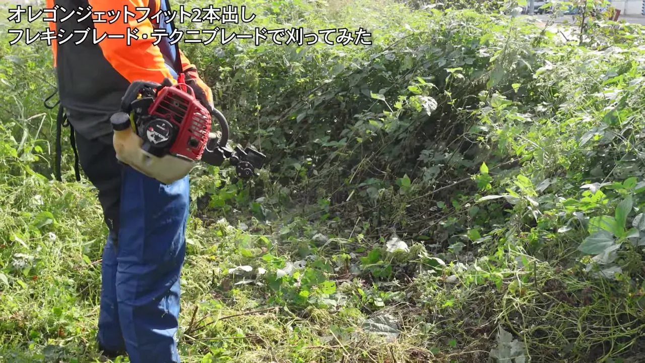 作業後の刈り跡比較、2.65mmは仕上がりがきれい