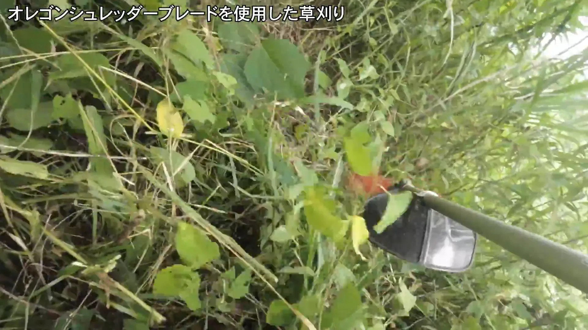 硬い草を刈る際の衝撃