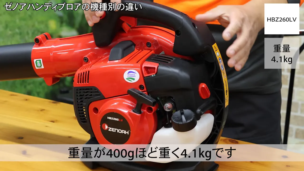 HBZ260LVの重量表示と比較