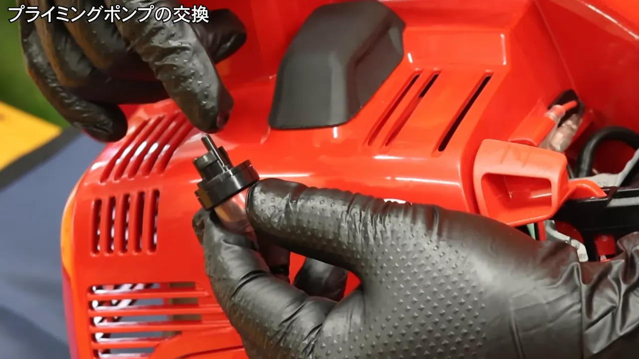 ホースの向きと長さの違いを示す場面
