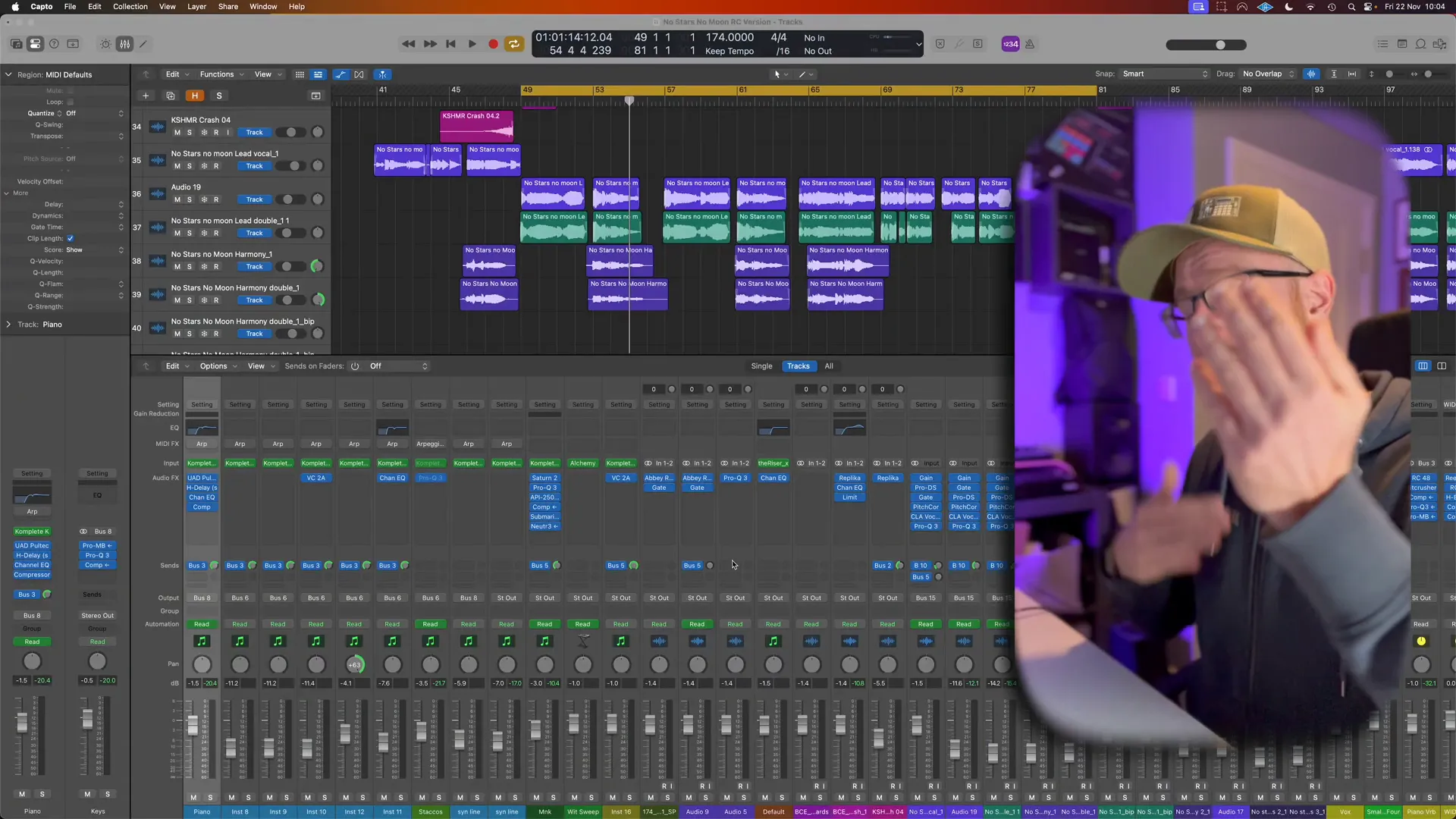 Track example showing lead and backing vocals