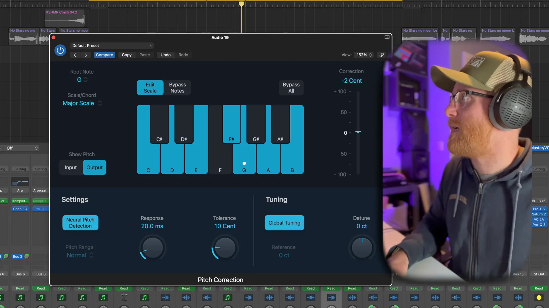 Adjusting response time and tolerance settings