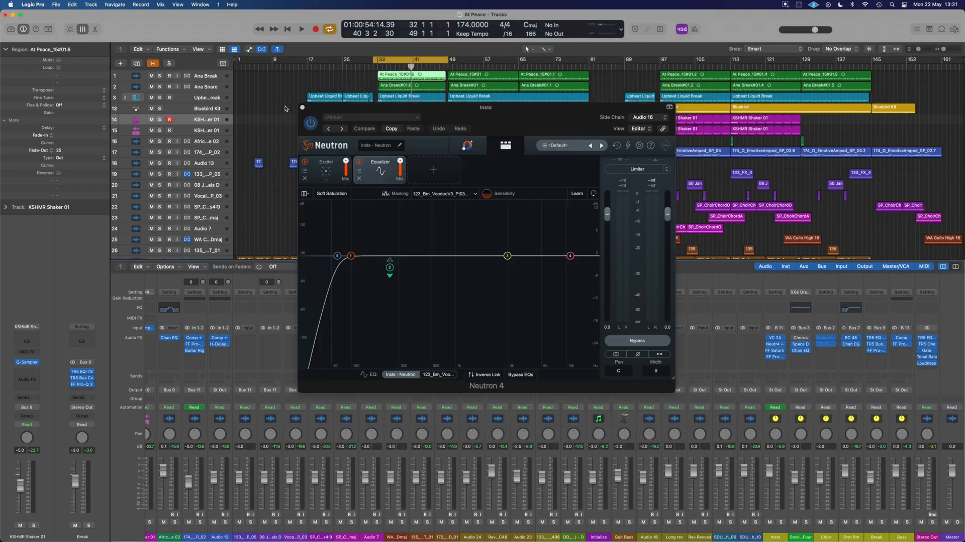 Using EQ to analyze frequency overlap