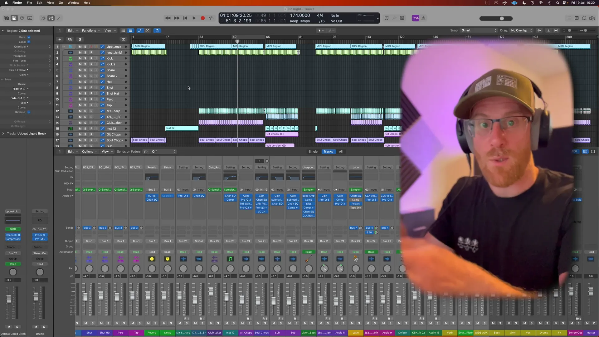 Overview of bus channels in Logic Pro