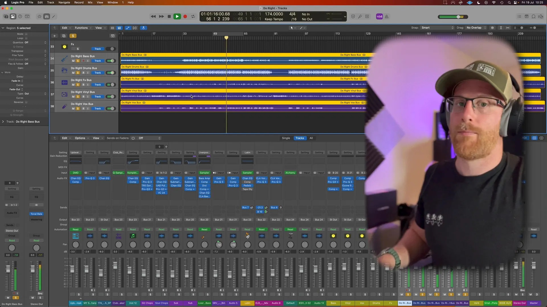 Final results after exporting stems