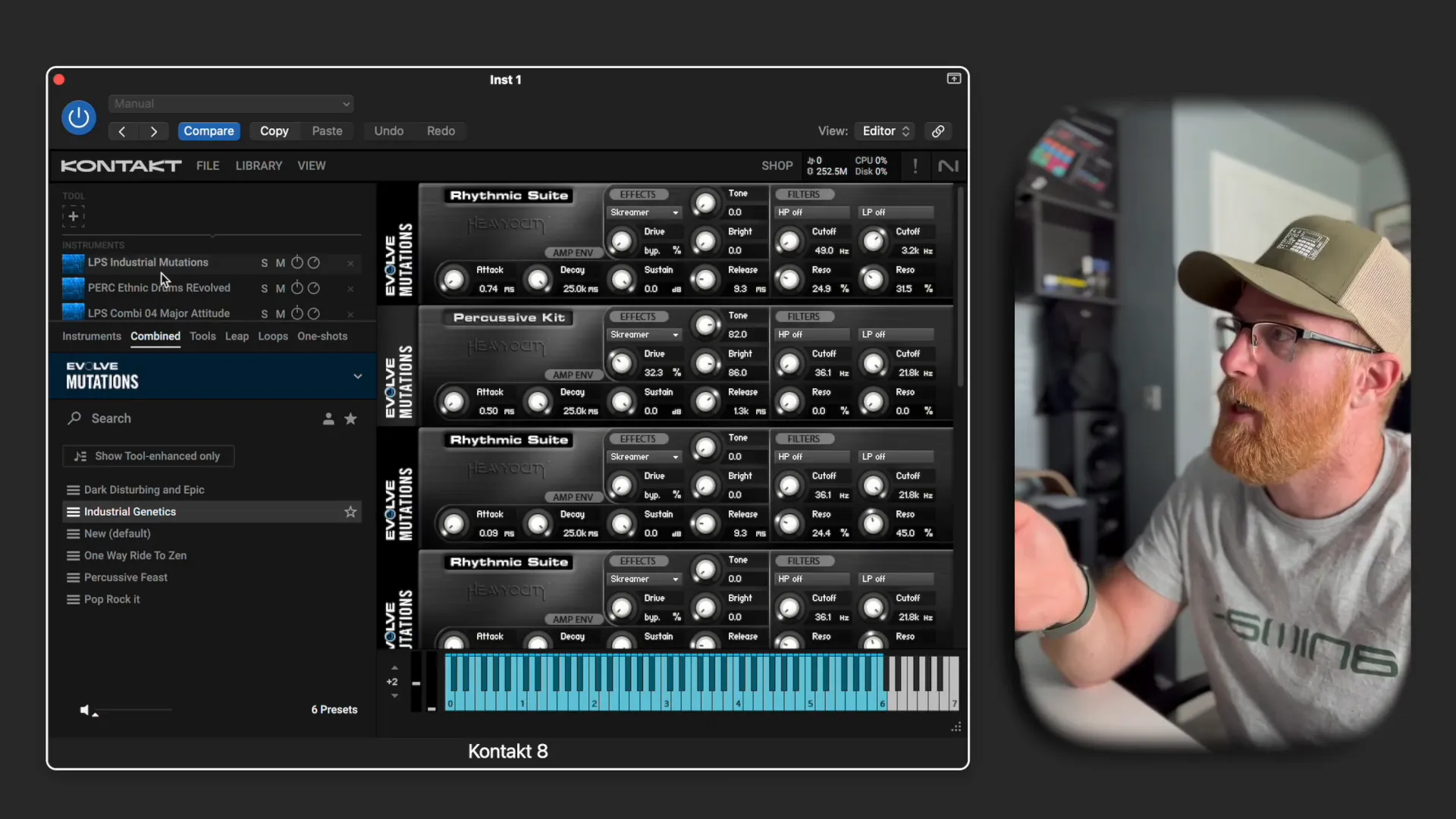 Dedicated instrument menu in Kontakt 8