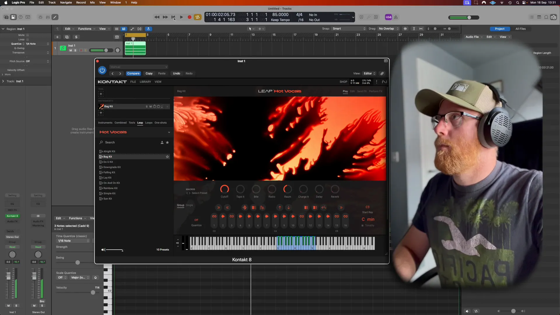 Layering loops and one shots in a project