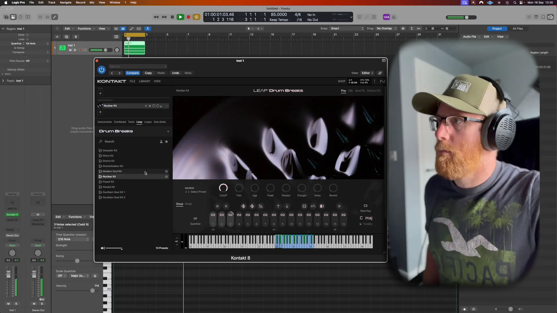 Editing loops and one shots in the sampler