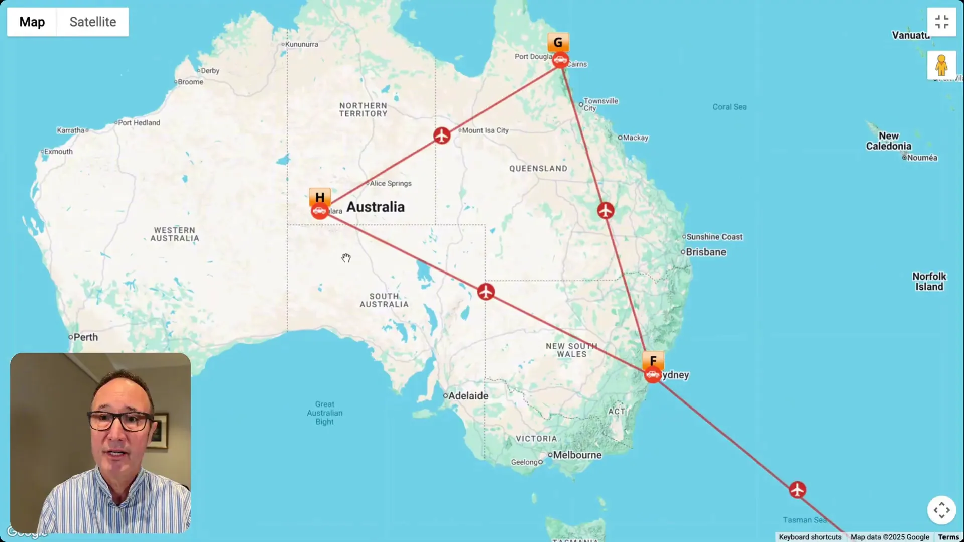 Australia leg overview with Sydney, Port Douglas, and Uluru