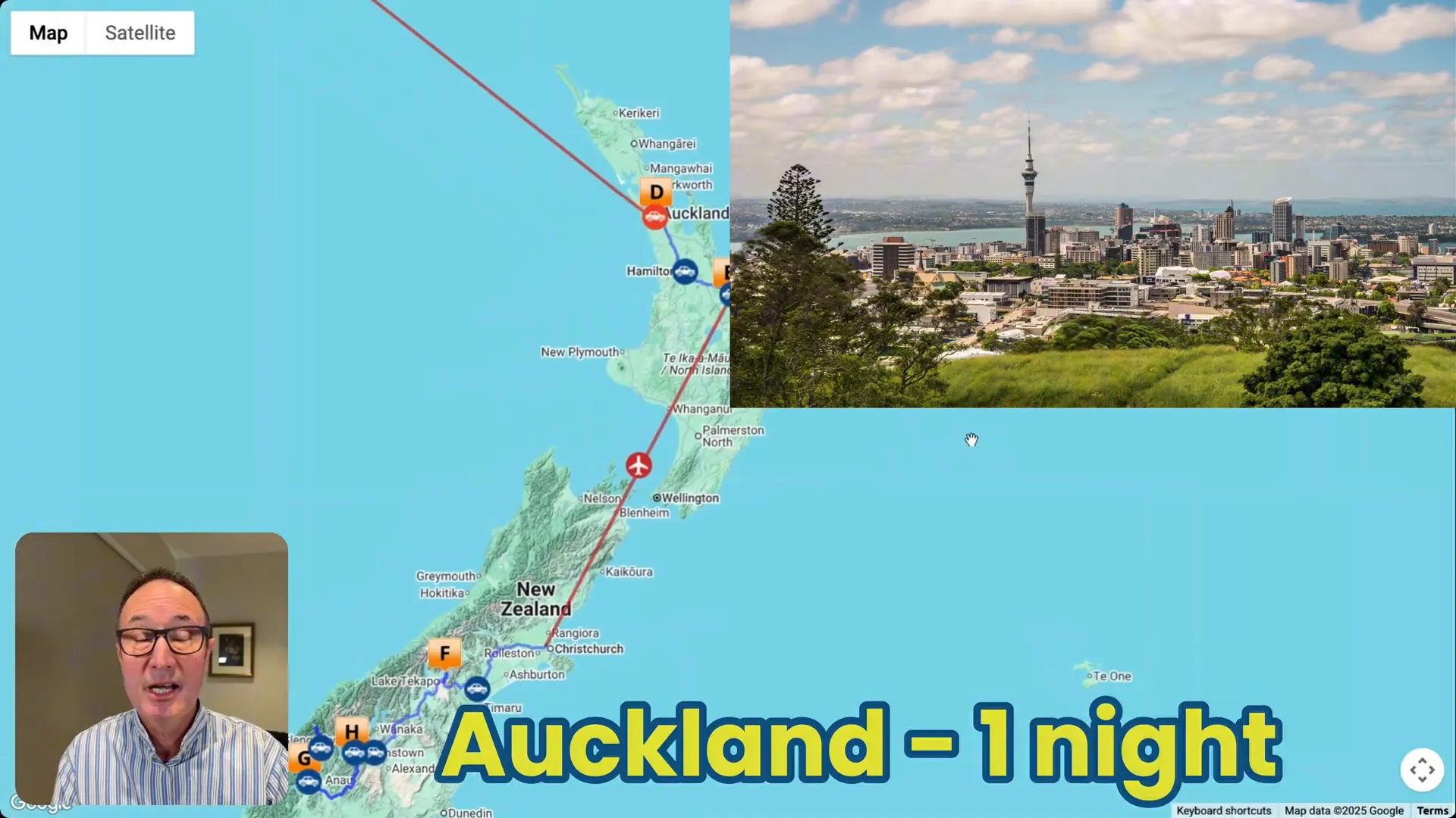 Auckland skyline with harbour