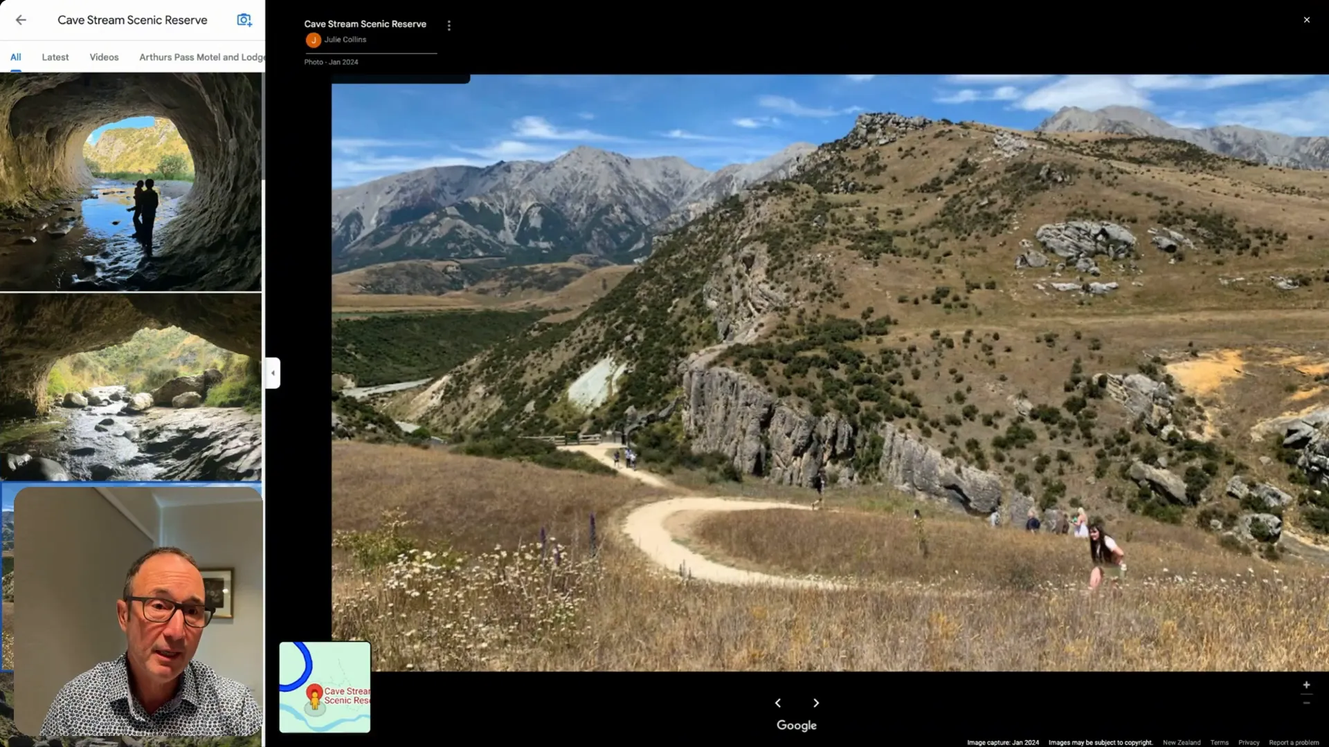 Entrance to Cave Stream Scenic Reserve between Christchurch and Greymouth