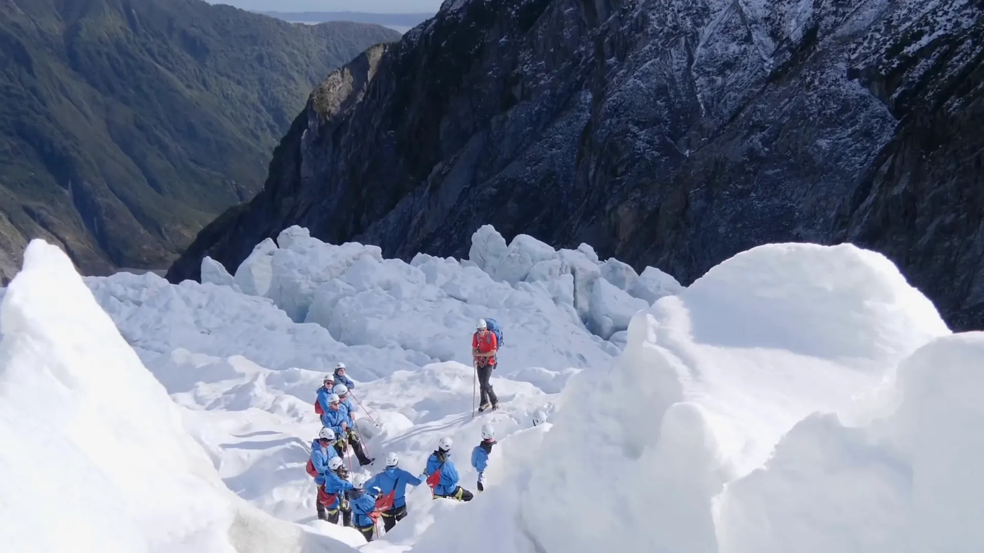 Helicopter flight over Franz Josef Glacier